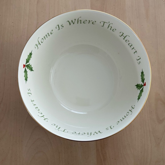 LENOX Holiday “Home is Where the Heart Is” Beautiful Serving Bowl. Perfect Gift - Picture 3 of 7